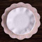 VIDA Chinoiserie Reversible  Round Placemats Set of 4 Pink & White - Image 5