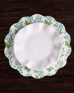 VIDA Blooms & Branches Reversible  Round Placemats Set of 4 Teal & Green - Image 6
