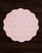 VIDA Blooms  & Branches Reversible  Round Placemats Set of 4 Pastel Pink & Blue - Image 3