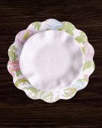 VIDA Blooms  & Branches Reversible  Round Placemats Set of 4 Pastel Pink & Blue - Image 5