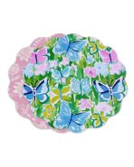 VIDA Butterfly Garden & Flowers Reversible  Round Placemats Set of 4 Pastel - Image 2