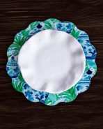 VIDA Ginger Jar & Butterflies Reversible  Round Placemats Set of 4 Blue & Green - Image 5