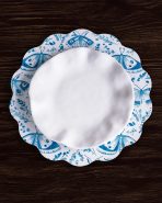 VIDA Ginger Jar & Butterflies Reversible  Round Placemats Set of 4 Blue & Green - Image 6