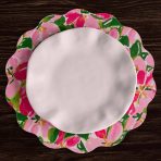 VIDA Butterflies & Flowers Reversible  Round Placemats Set of 4 (Pink & Green) - Image 5