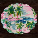 VIDA Palm Trees Reversible  Round Placemats Set of 4 (Multi)
