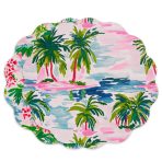 VIDA Palm Trees Reversible  Round Placemats Set of 4 (Multi) - Image 2