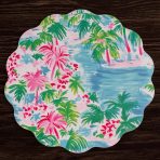 VIDA Palm Trees Reversible  Round Placemats Set of 4 (Multi) - Image 4