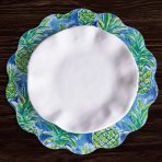 VIDA Pineapples & Palms Reversible  Round Placemats Set of 4 (Blue & Green) - Image 5