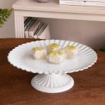 VIDA Vienna Pedestal Cake Plate White - Image 3