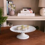 VIDA Vienna Pedestal Cake Plate White - Image 4