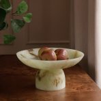 RESIN Giada Medium Pedestal Jade Swirl - Image 3