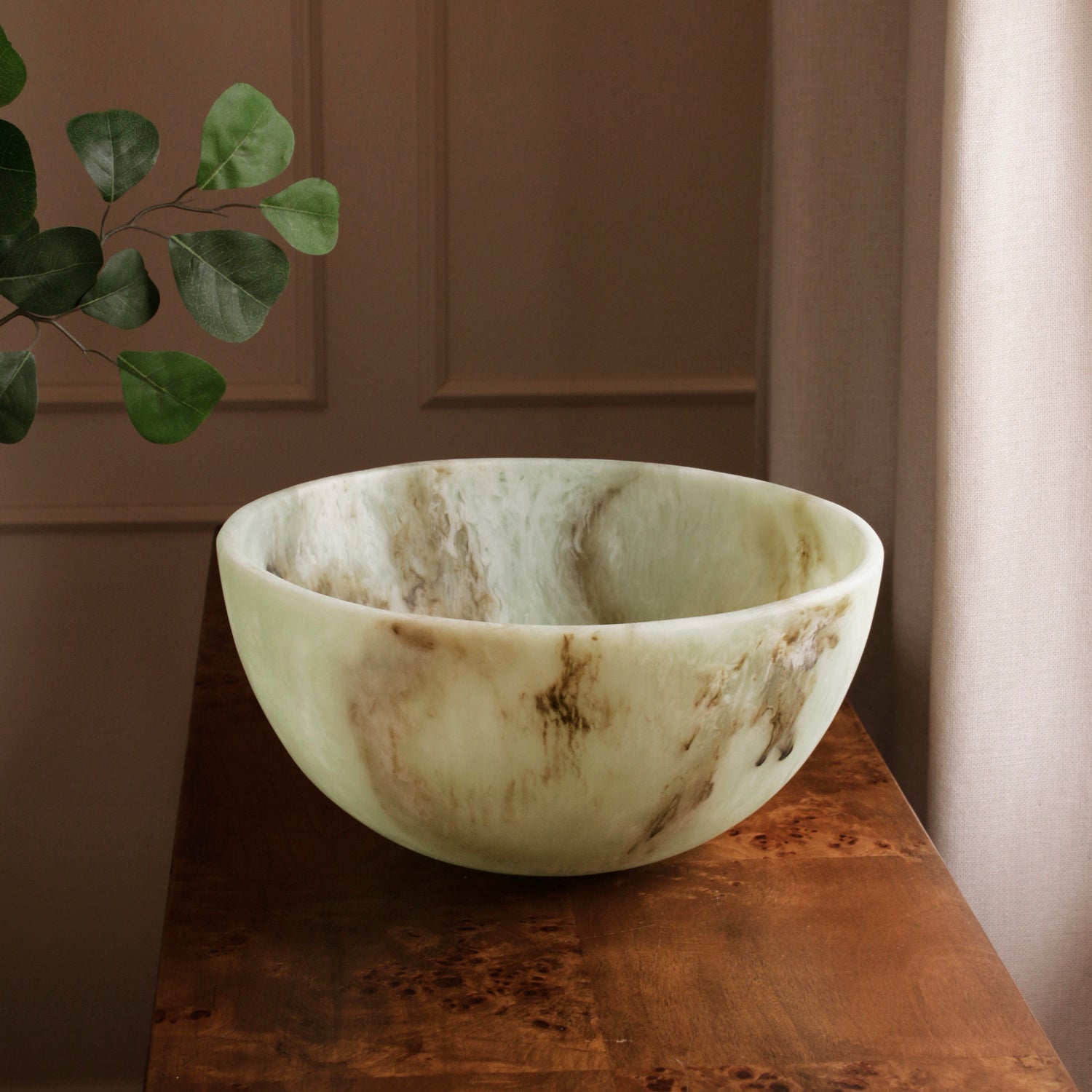 3193 RESIN Giada Large Bowl Jade Swirl - Image 1