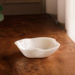 RESIN Alabaster Mini Bowl White Swirl