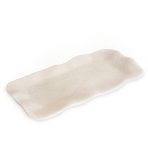 RESIN Alabaster Long Rectangle Tray White Swirl - Image 2