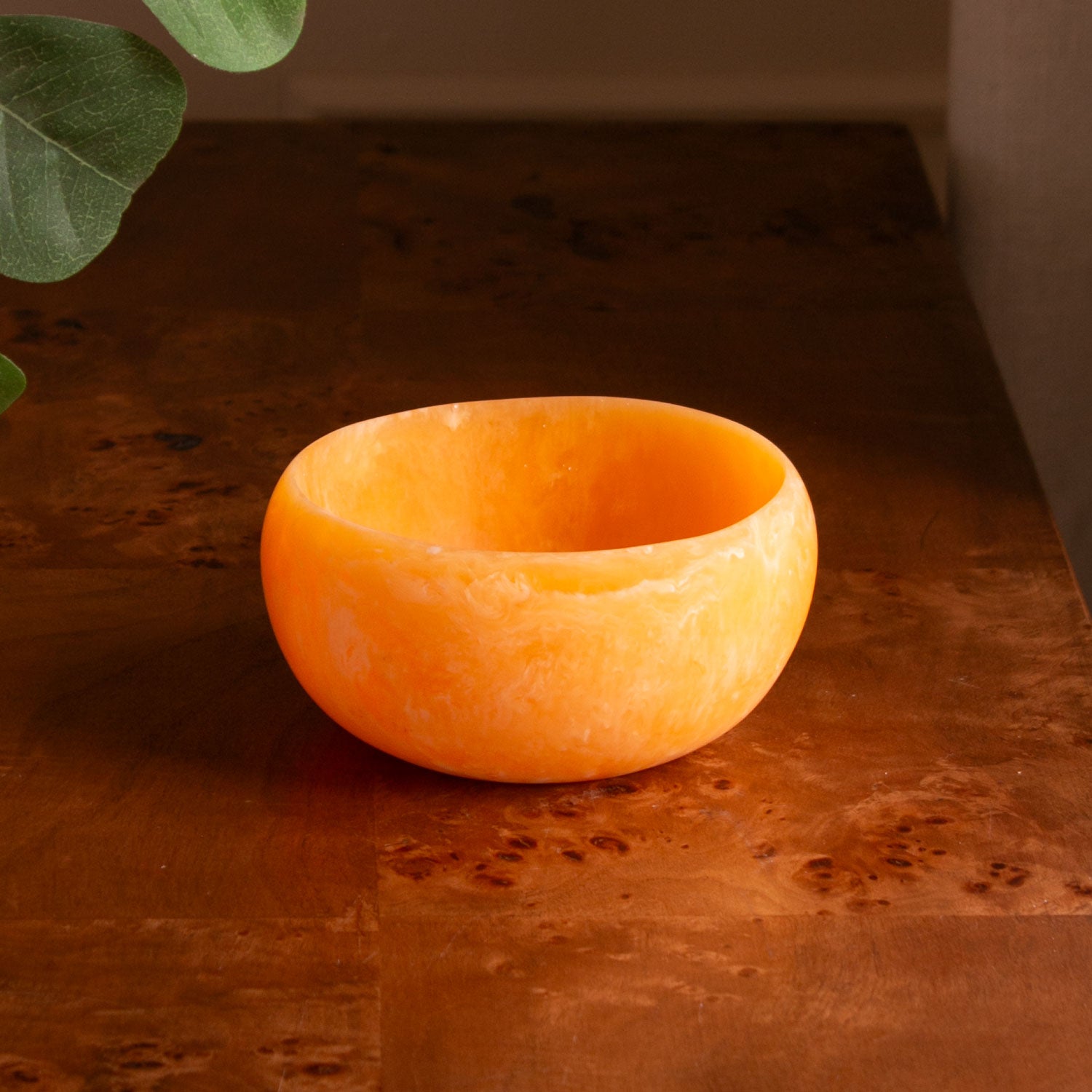 3208 RESIN Sorbet Mini Round Bowl Tangerine - Image 1