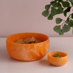 RESIN Sorbet Large Round Bowl Tangerine - Image 3