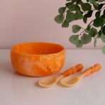RESIN Sorbet Large Round Bowl Tangerine - Image 7