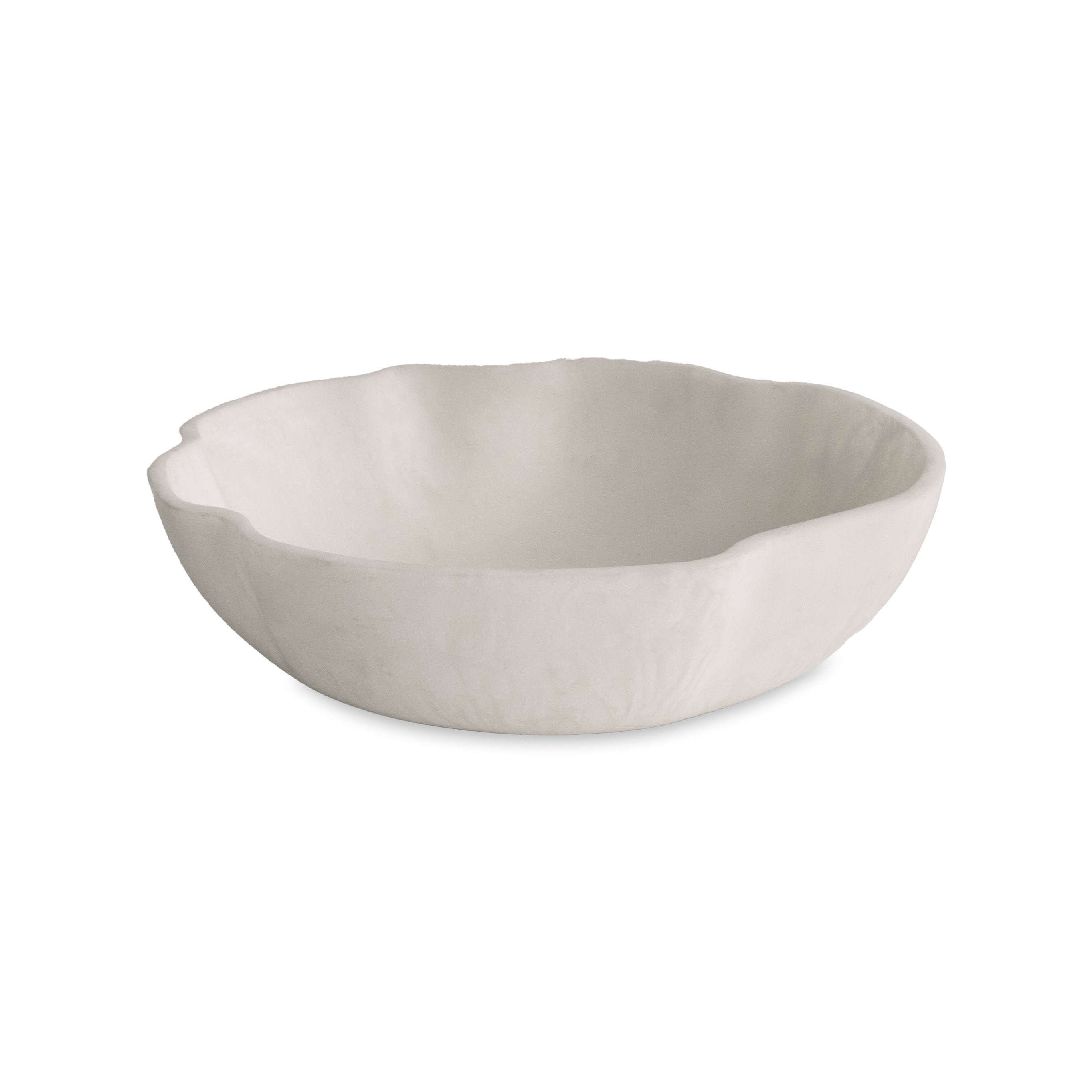 3217_1 RESIN Sorbet Large Wavy Round Bowl Coconut - Image 1