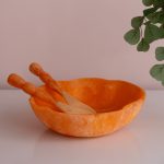 RESIN Sorbet Salad Servers Tangerine