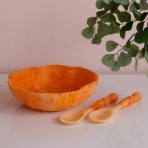 RESIN Sorbet Salad Servers Tangerine - Image 3