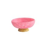 RESIN Sorbet Medium Round Bowl with Base Raspberry and Matcha