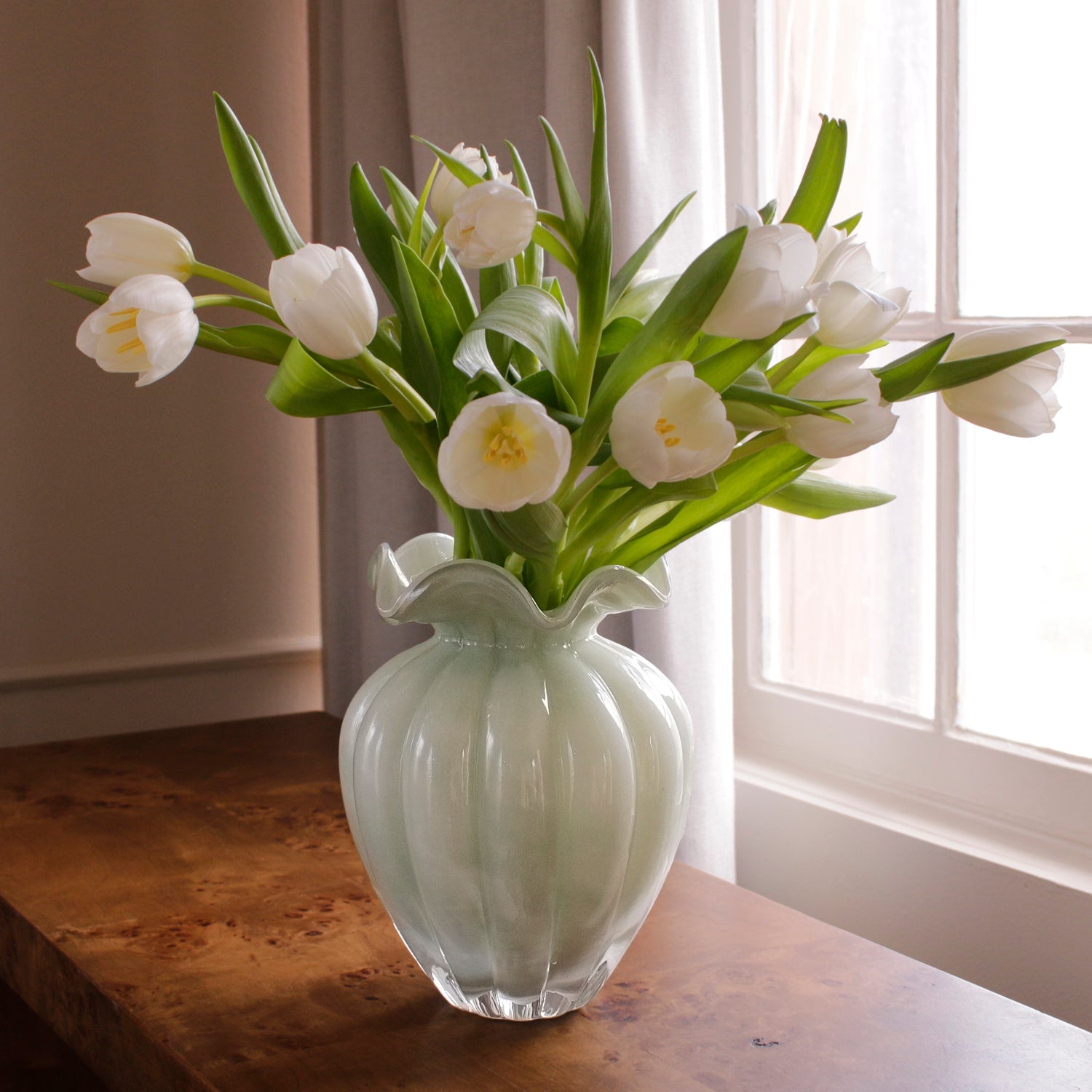 3246_416516cb-758d-4585-b08d-2cc2b0e8e392 GLASS Vento Large Vase Pistachio - Image 1