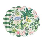 VIDA Cabana Reversible Round Placemats Set of 4 Pink & Green - Image 2