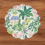 VIDA Cabana Reversible Round Placemats Set of 4 Pink & Green - Image 3