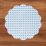 VIDA Sealife and Rattan Reversible Round Placemats Set of 4 Blue & Pink - Image 4
