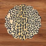 VIDA Cheetah and Zebra Reversible Round Placemats Set of 4 Red & Black - Image 3