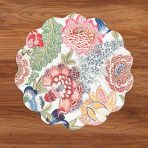 VIDA Eggplant and Pink  Reversible Round Placemats Set of 4 Blue & Pink - Image 3