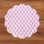 VIDA Eggplant and Pink  Reversible Round Placemats Set of 4 Blue & Pink - Image 4