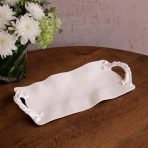 VIDA Sasha Long Rectangle Tray with Handles White