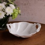 VIDA Sasha Round Large Bowl with Handles White