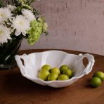VIDA Sasha Round Large Bowl with Handles White - Image 3