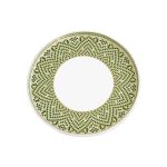 CERAMIC Ravenna Salad Plate Set of 4 Green & Gold