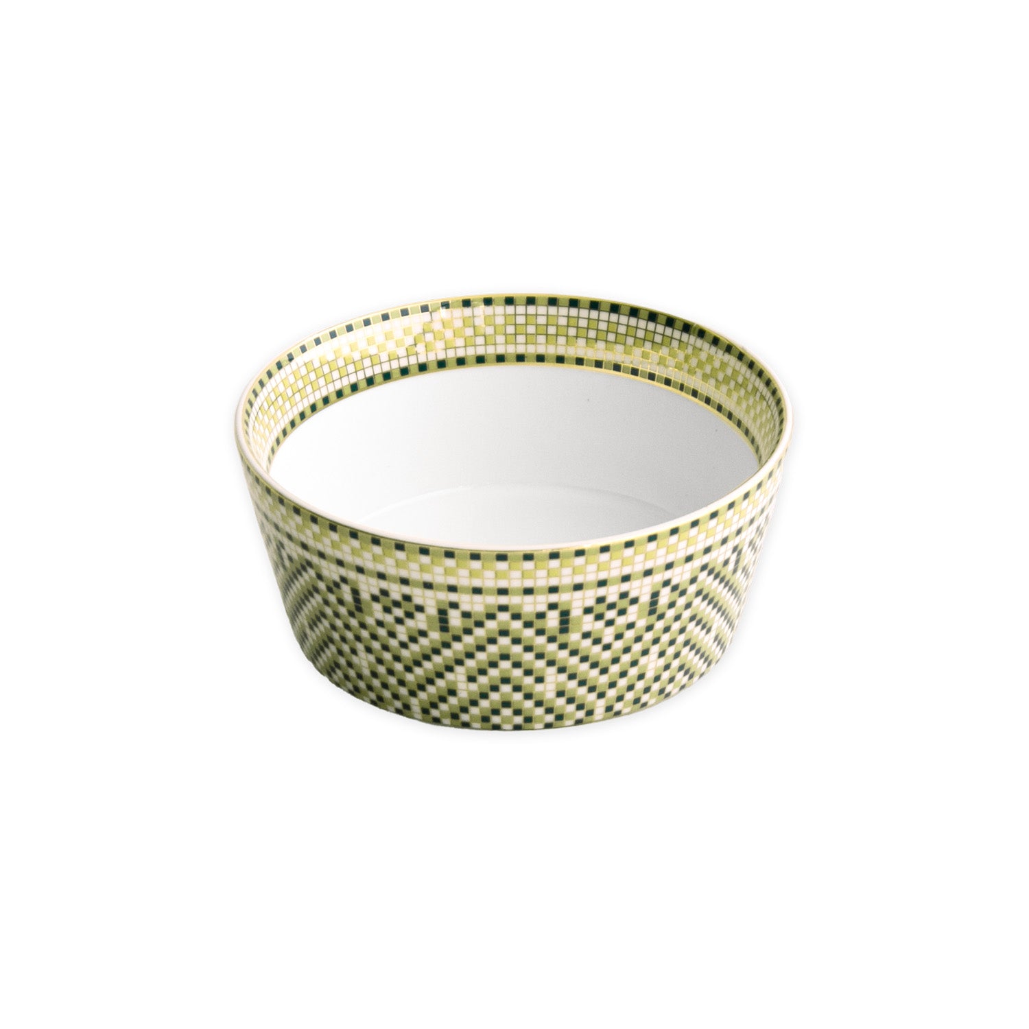 3281_1 CERAMIC Ravenna Cereal Bowl Set of 4 Green & Gold - Image 1