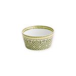 CERAMIC Ravenna Small Dip Bowl Set of 4 Green & Gold