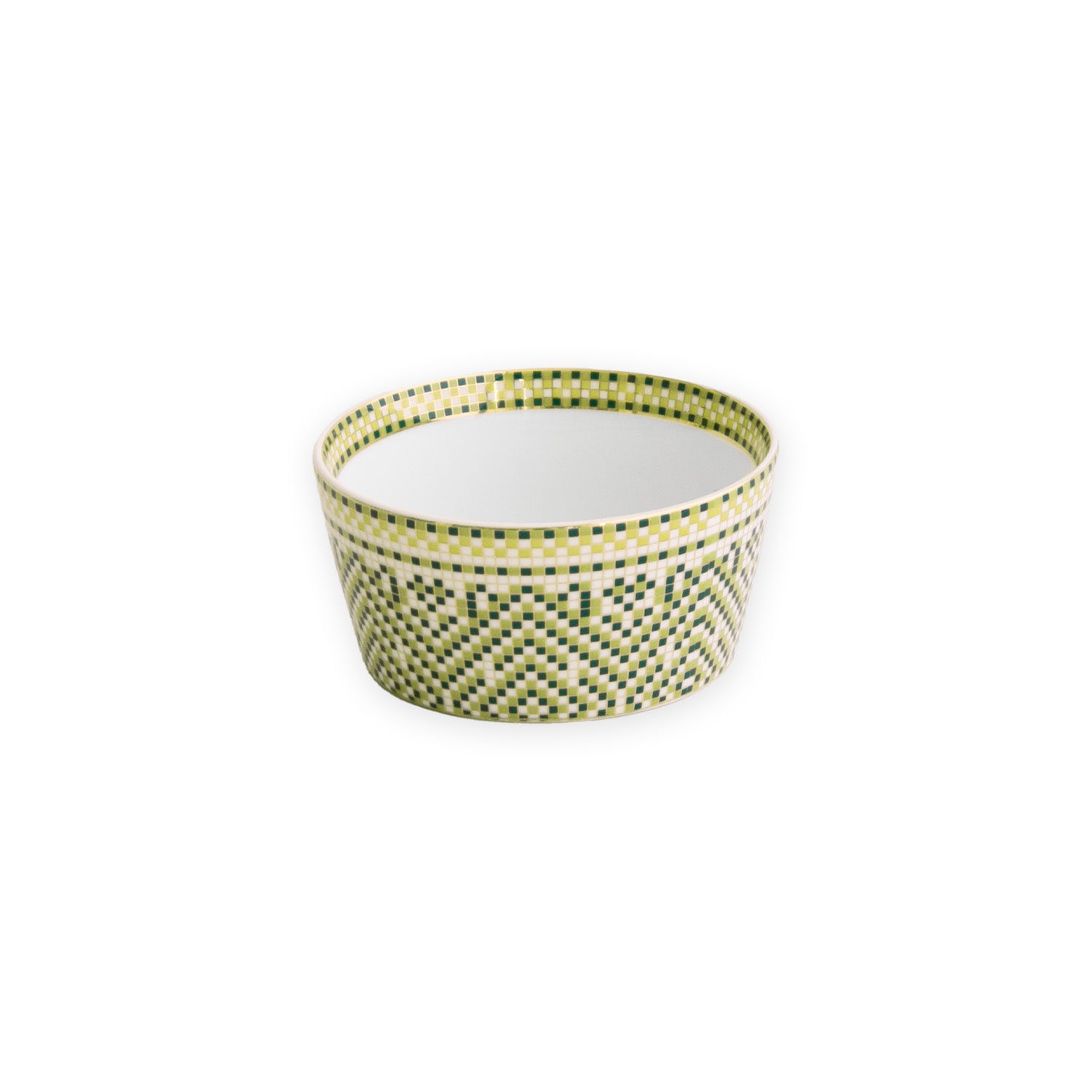 3282_1 CERAMIC Ravenna Small Dip Bowl Set of 4 Green & Gold - Image 1