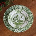 VIDA Faenza 9" Salad Plate Set of 4 White and Green