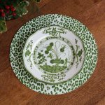VIDA Faenza 9" Salad Plate Set of 4 White and Green