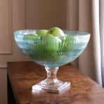 FINAL SALE - GLASS Eclat Centerpiece Pale Blue & Clear - Image 5