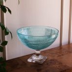 FINAL SALE - GLASS Eclat Centerpiece Pale Blue & Clear - Image 3