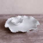VIDA Colette Round Platter with Mini Dip Bowl (White)