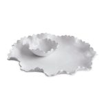 VIDA Colette Round Platter with Mini Dip Bowl (White) - Image 2