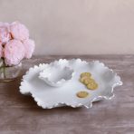 VIDA Colette Round Platter with Mini Dip Bowl (White) - Image 4