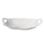 VIDA  Sasha Large Oval Bowl with Handles (White)