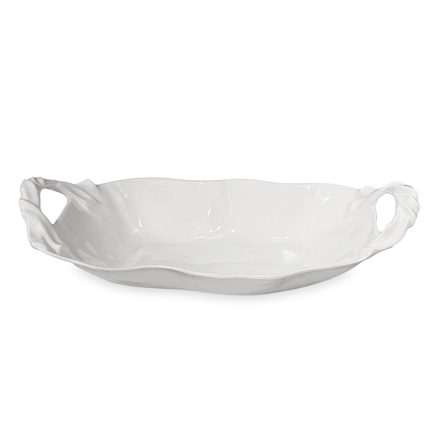 3335_2_5cbd54a8-fd1f-41e9-8cfa-a91d227e27ba VIDA Sasha Large Oval Bowl with Handles (White) - Image 1