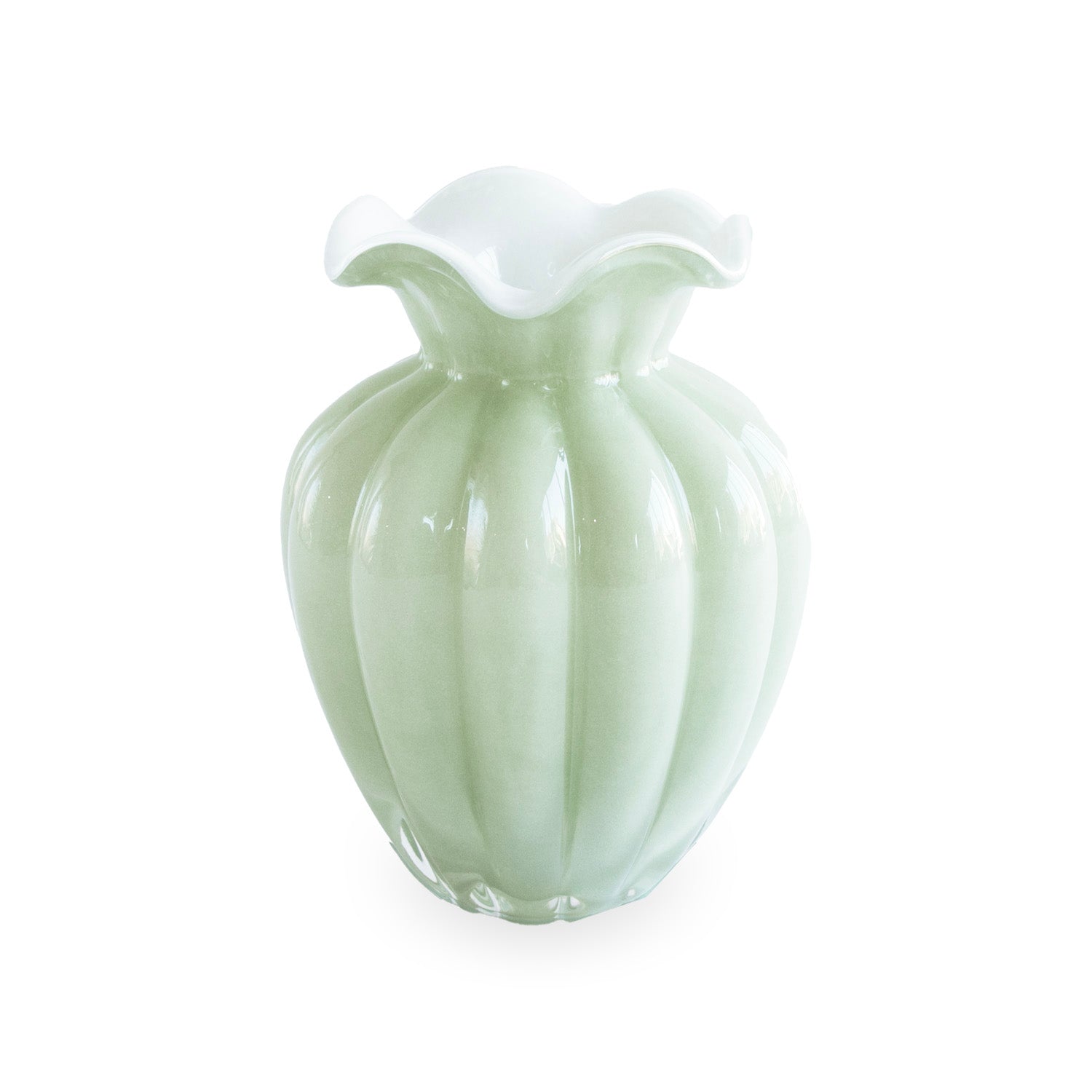 3340_2_0907388f-9603-4c9f-94b0-b857f4b892e7 GLASS Vento Medium Vase (Pistachio) - Image 1