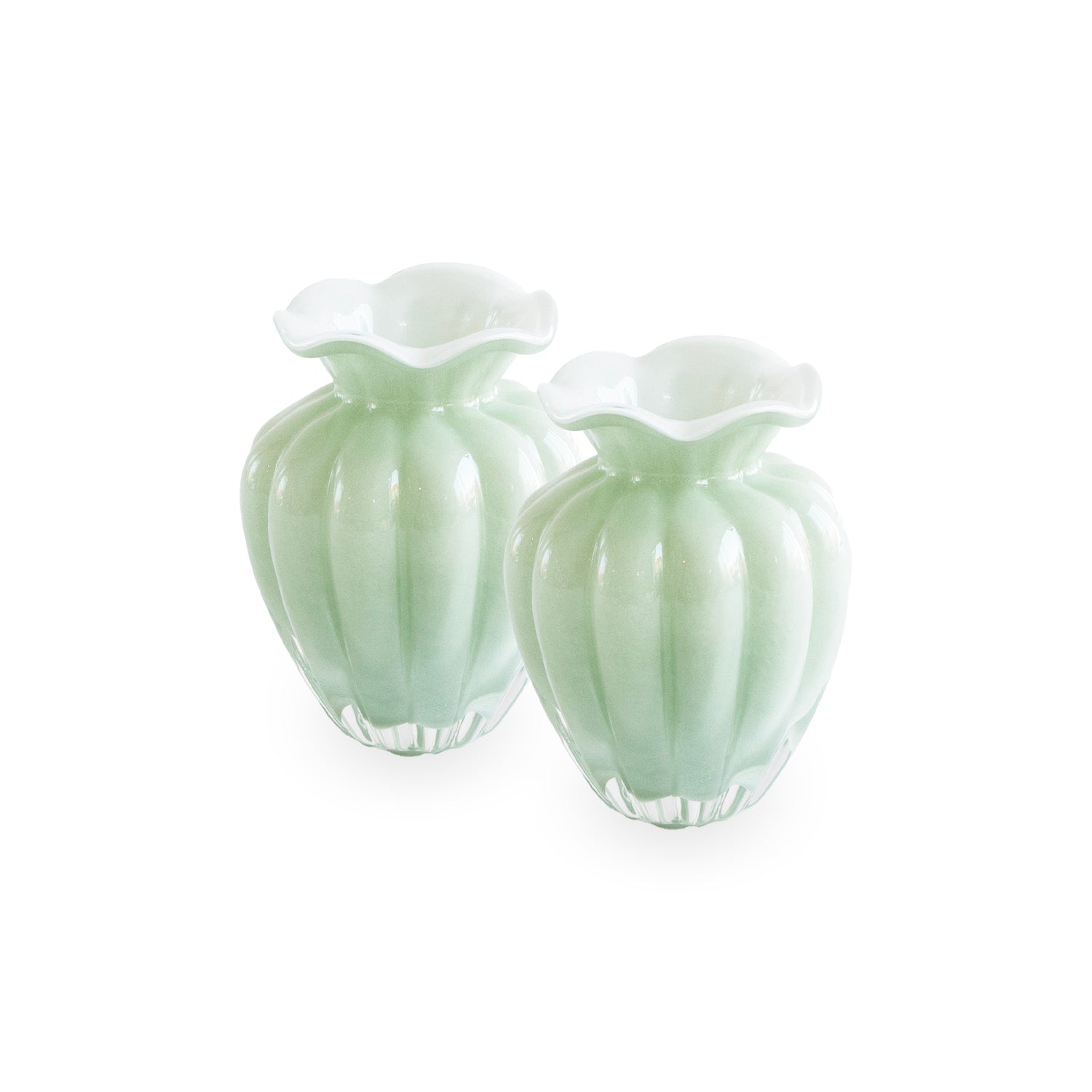 3344_2_5736da2a-37c2-483f-911c-ffba8b4891f1 GLASS Vento Small Vase Set of 2 (Pistachio) - Image 1